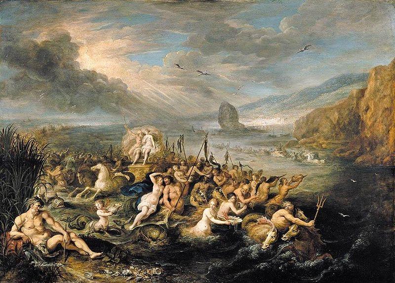 Francken, Frans II The Triumph of Neptune and Amphitrite France oil painting art